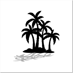 Minimal Black Palm Tree Design Posters and Art